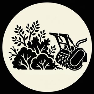 Brush and underbrush clearing icon