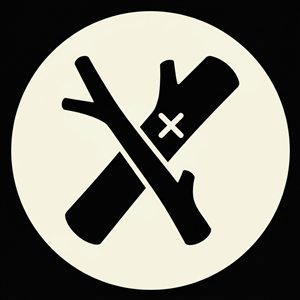 Crossing branch thinning icon
