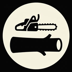 Fallen tree removal icon