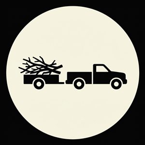 Limb and branch haul-away icon