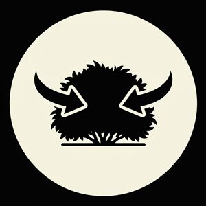 Overgrown shrub cutback icon