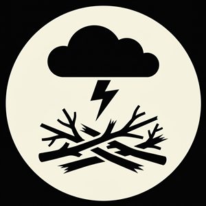 Storm debris cleanup icon